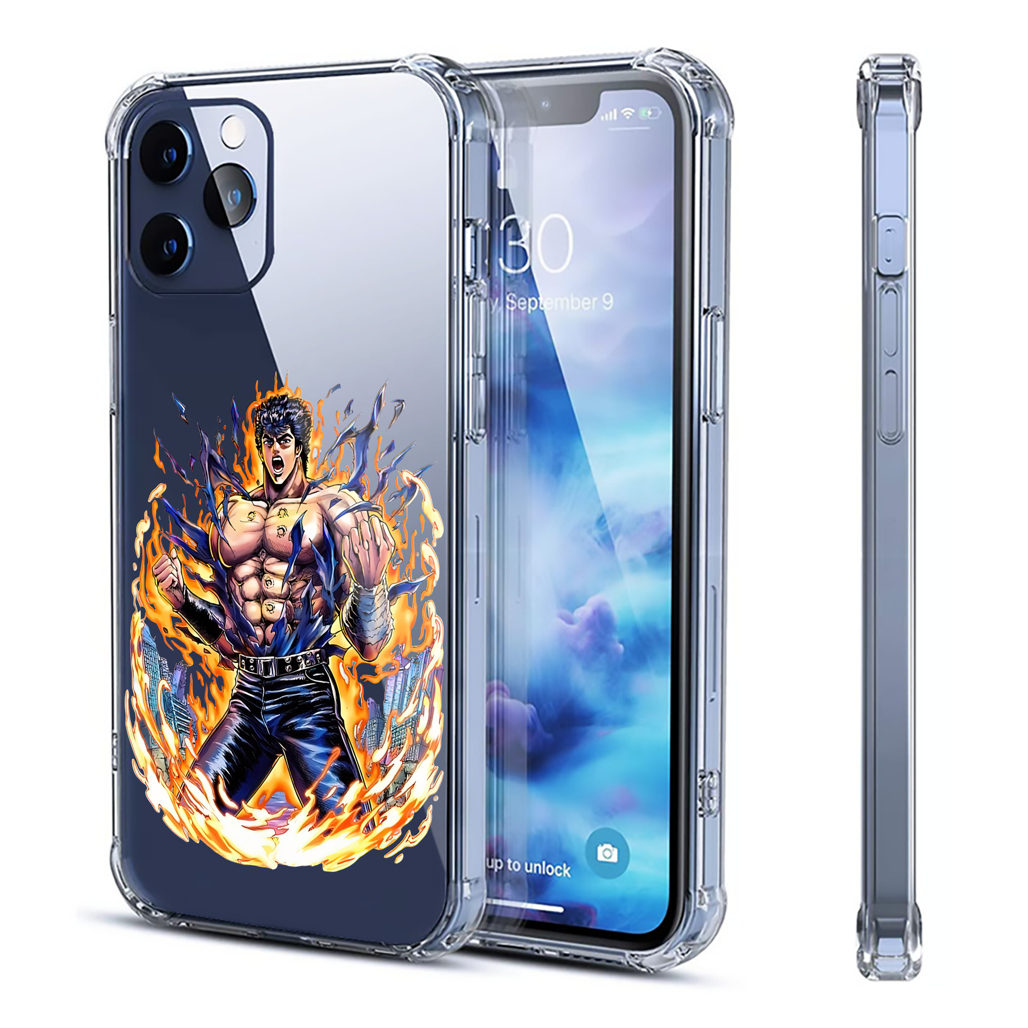 （画像用） 北斗の拳 Fist of the North Star 【iPhone 12シリーズ対応】透明スマホケース（クリアソフトケース）